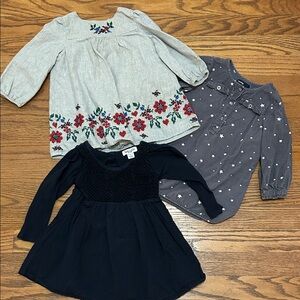Baby Gap/Splendid Dress Baby 12-18 months Embroidered Floral Corduroy Trio